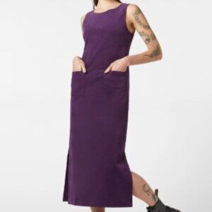 Dangerfield Cordrouy Purple Sleeveless Dress AU 14 / US 10